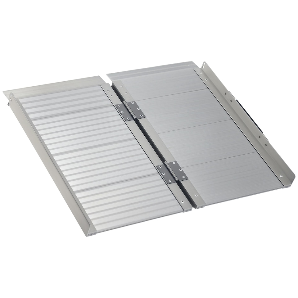 image 1 of HOMCOM 2ft Aluminium Folding Wheelchair Ramp Equipment Mobility Suitcase