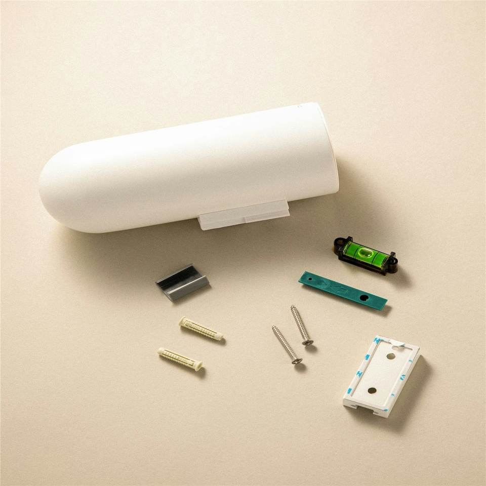 image 1 of Cosmic Toothbrush Holder Circular Design with Stainless Steel White for Bathroom