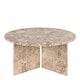image 1 of Vega Round Coffee Table with Brown Marble Top 90cm