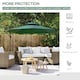 image 6 of Outsunny 2.7m Cantilever Banana Parasol Outdoor Sun Shade w/ Crank, Green