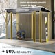 image 4 of Outsunny 8 x 4FT Metal Garden Storage Shed with Double Doors and Vents
