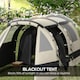 image 4 of Outsunny Blackout Camping Tent with Bedroom & Living Room for 4-5 Person, Black
