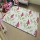 image 4 of Pink & Green Leaves (Rug) Green | Medium: 80x150cm
