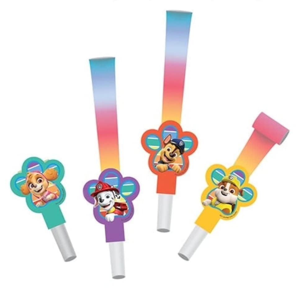 Paw Patrol Party Paper Blowouts - Pack of 8