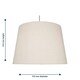 image 7 of Linen - Natural Linen 31cm Lightshade for Pendant or Lamp Brown