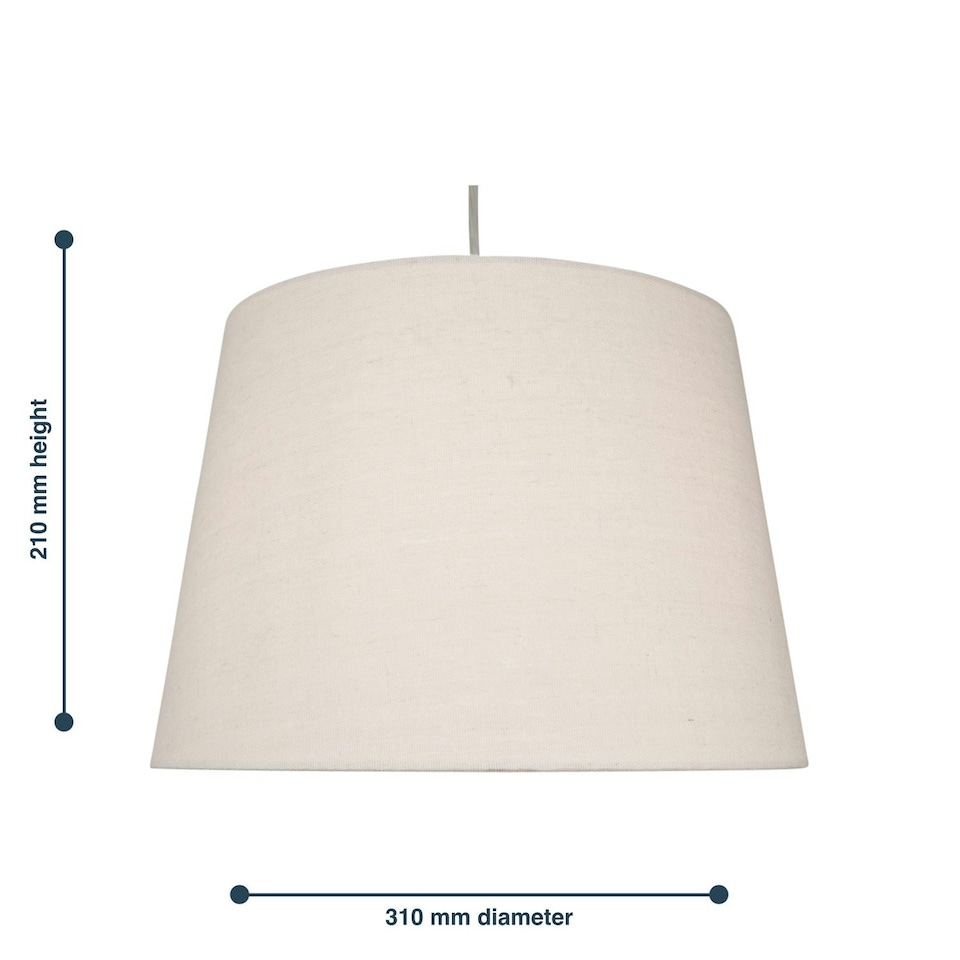 image 1 of Linen - Natural Linen 31cm Lightshade for Pendant or Lamp Brown
