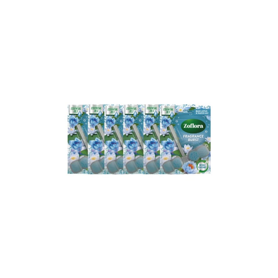 image 1 of Zoflora Toilet Rim Block Blue Lotus and Water Lily | Blue | 6