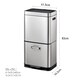 image 8 of Himalaya Recycling Sensor Bin 35L+25L Silver