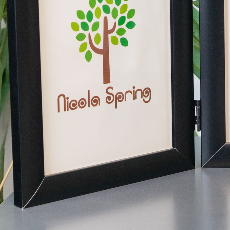 image 1 of Nicola Spring Folding 2 Photo Frame - 5 x 7" - Black