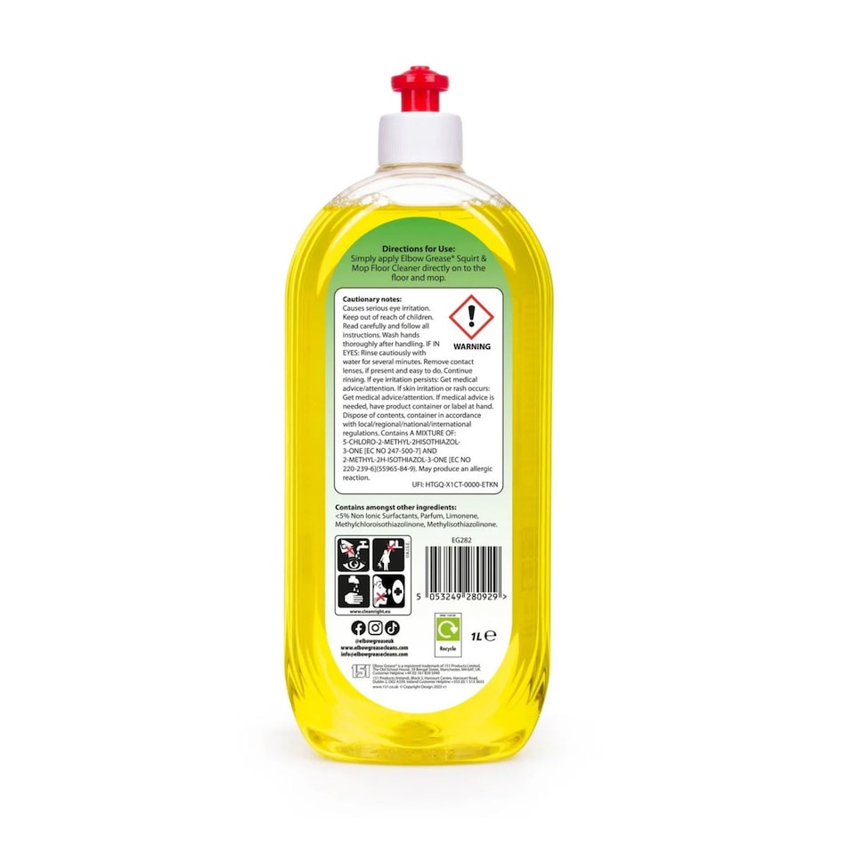 Elbow Grease 1L Lemon All Purpose Floor Cleaner x2