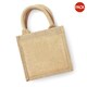 image 1 of Westford Mill Jute Mini Gift Bag (6 Litres) (Pack Of 2) - Natural - One Size