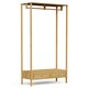 image 9 of VonHaus Clothes Rail for Bedroom, Scandi Style Natural Rattan 2 Drawer Organiser, Open Wardrobe Coat Stand, Living room Storage