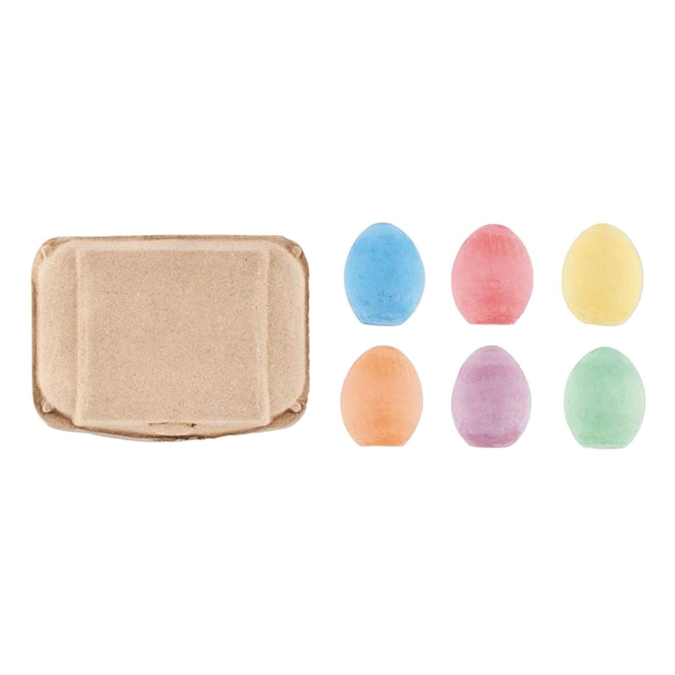 image 1 of MidOcean Tamago Chalk Egg Box (Pack of 6) - Beige - One Size