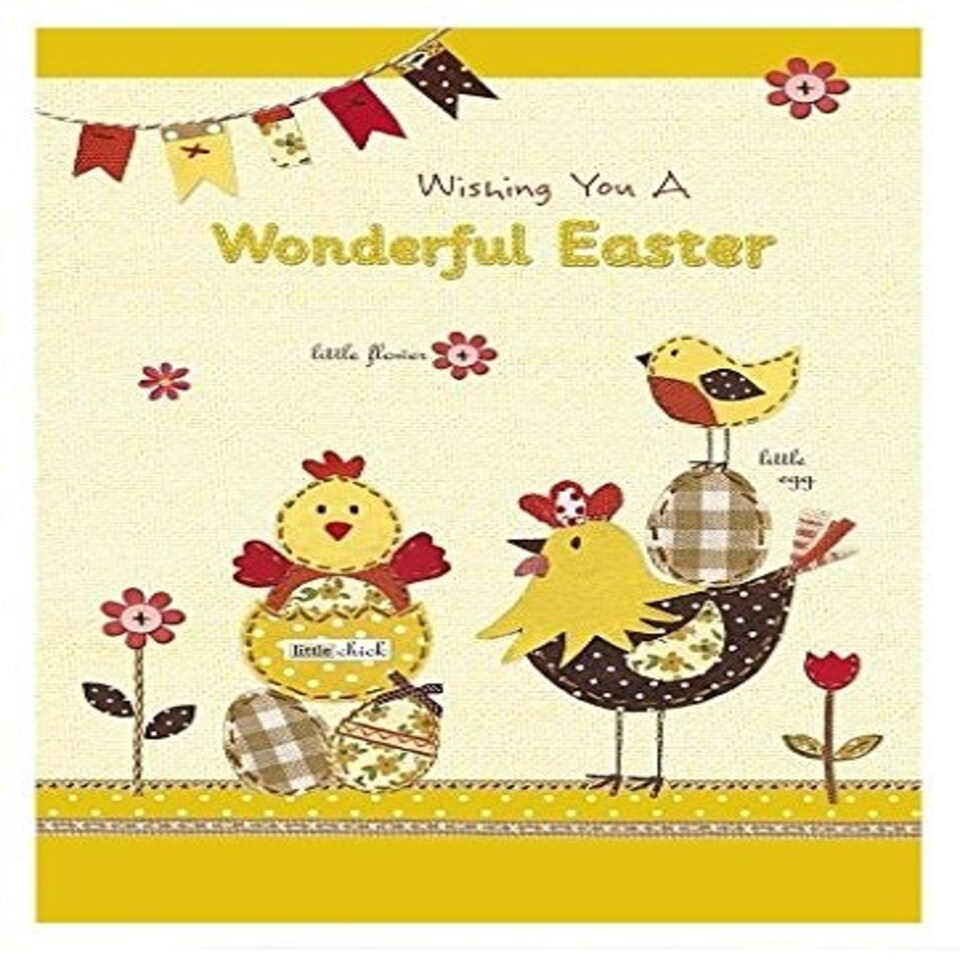 image 1 of Wishing You A Wonderful Easter Greetings Card Chick Design