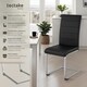 image 2 of Dining Chairs - cantilevered, high backrest, flat steel frame | Black | black | One Size | 2