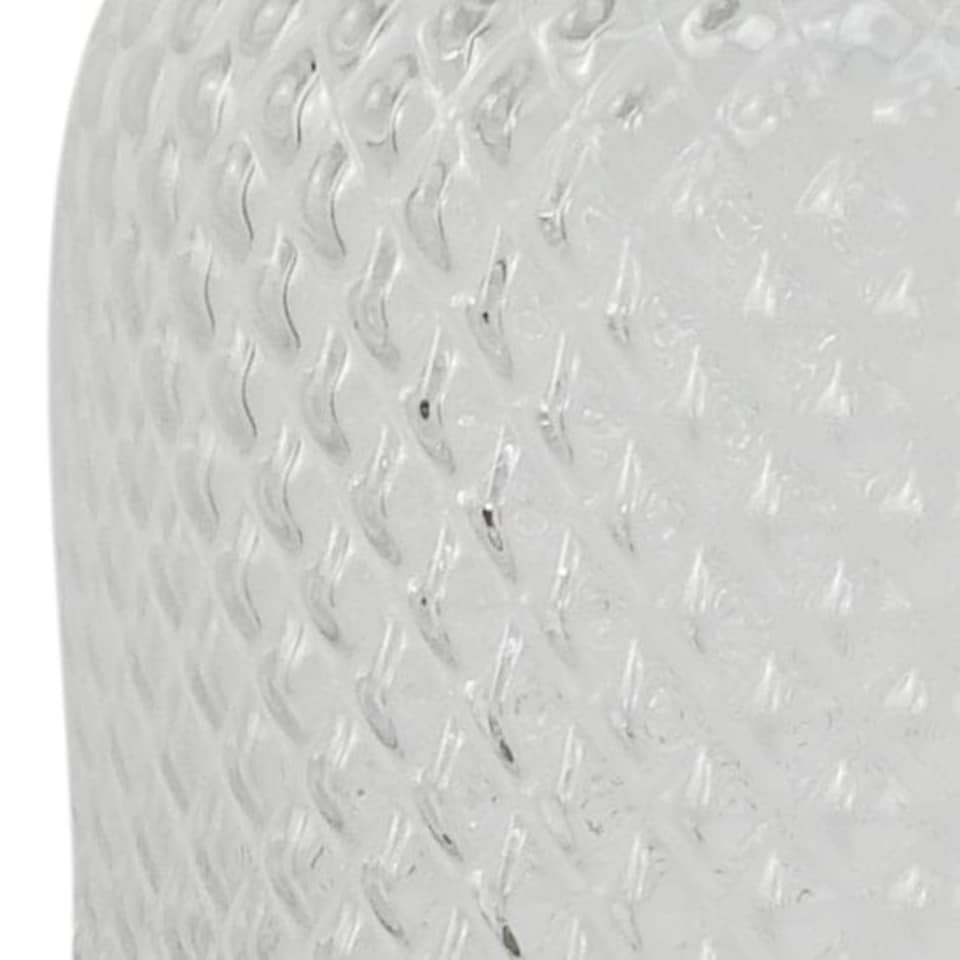 image 1 of 29cm Clear Glass Diamond Vase | White | 29