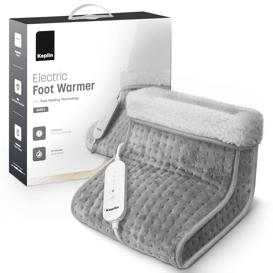 image 1 of Keplin Electric Foot Warmer with Adjustable Heat Settings and Timer