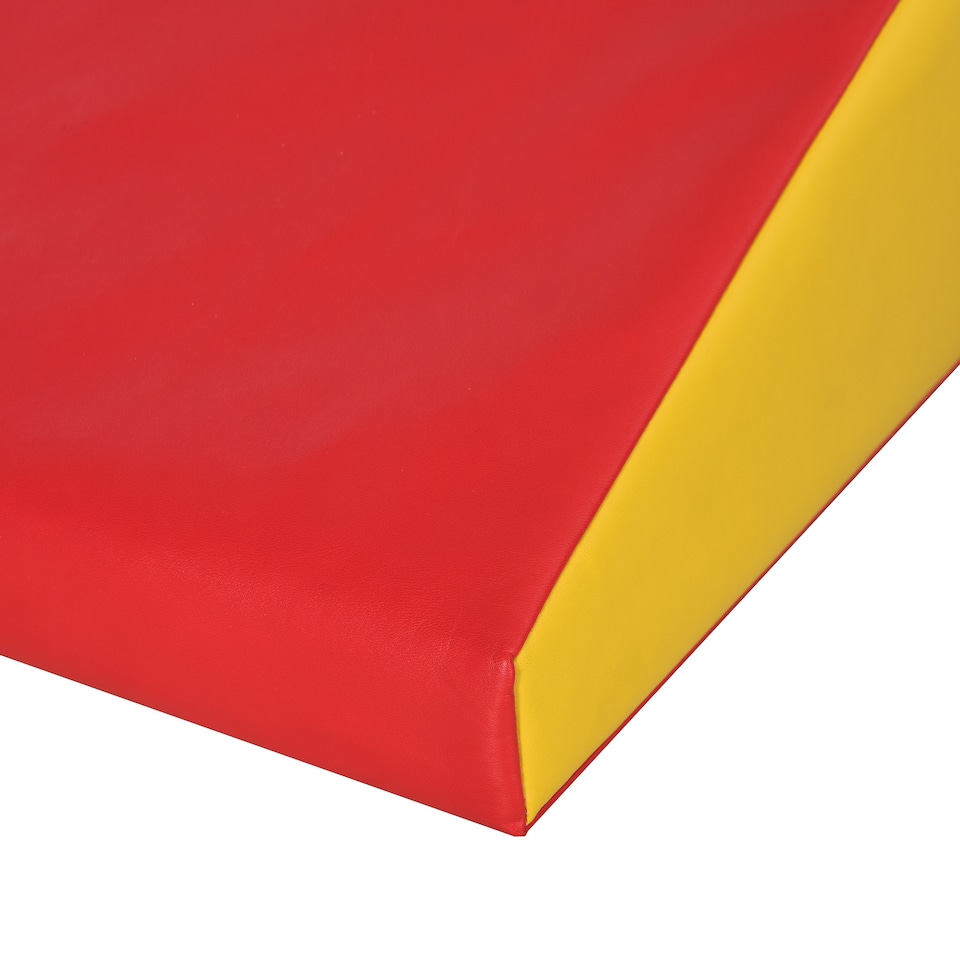 image 1 of HOMCOM 2-Piece Soft Playset for Toddlers, Climb, Crawl, Red