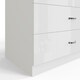 image 9 of FWStyle Chilton Combination Wardrobe 2 Door 2 Drawer - White Gloss Front White