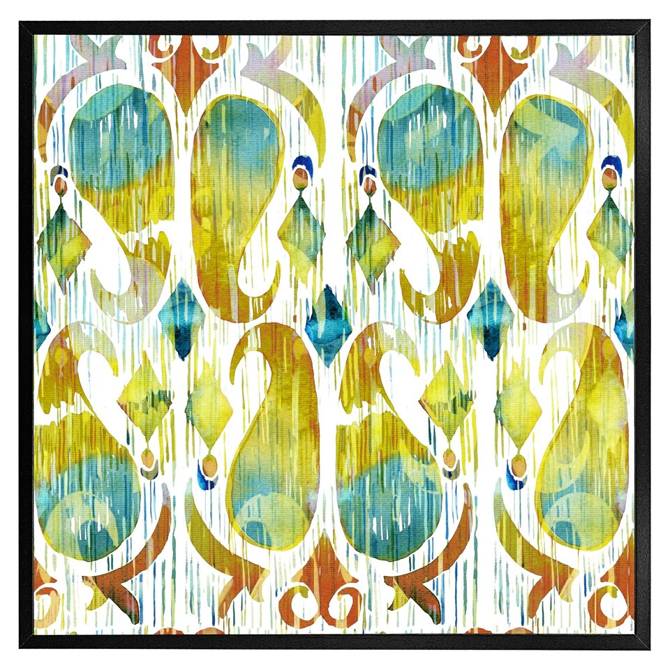 image 1 of Ikat vibrant (Picutre Frame) White | S