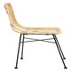 image 3 of Interiors by Premier Natural Rattan Chair with Black Metal Legs, Hand Woven Rattan Dining Chair, Outdoor Rattan Chair for Garden Brown