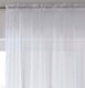 image 2 of Sheer White Plain Woven Voile Slot Top Curtain Panel Pair (55x48") 145x122cm