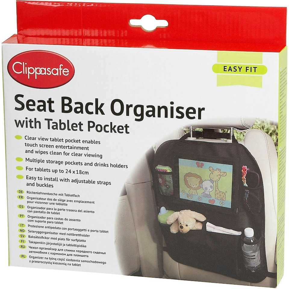 image 1 of Clippasafe Seat Back Organiser with Tablet Pocket