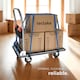 image 7 of Folding Trolley - foldable handle, 2 fixed, 2 swivel castors, rubberised edge protection | Black | black | 90 x 61 x 88,50 cm | 1