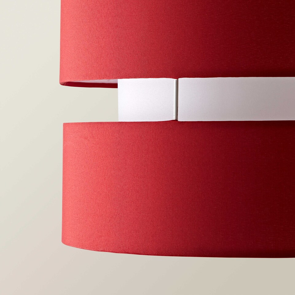 image 1 of ValueLights Sophia Small Red 2 Tier Ceiling Light Shade & Bulb | Red