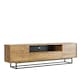 image 8 of TV Unit Sideboard Cabinet Storage Cabinet Oak Black Metal Frame Loft 200cm