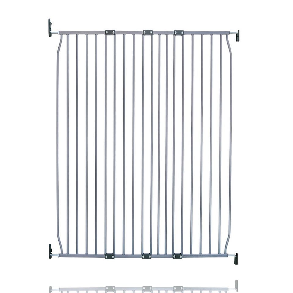 image 1 of Safetots Extra Tall Eco Screw Fit Baby Gate, Grey, 110cm - 120cm, Extra Tall Gate 100cm in Height, Stair Gate for Baby, Screw Fitted Safety Gate, Easy Installation