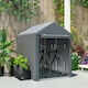image 6 of Outsunny 1.2 x 1.8m Portable Garden Shed for Motorbikes, Garden Tools, Bikes 