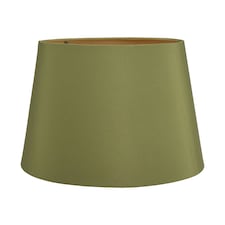 20cm Sage Green Tapered Poly Cotton Shade For Table Lamps