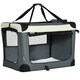 image 1 of PawHut 81cm Foldable Pet Carrier Bag Soft Travel Dog Crate for Medium Dogs Grey