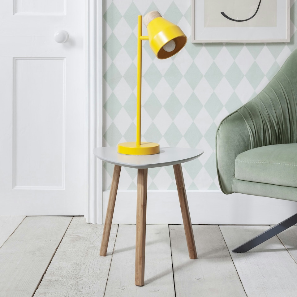 image 1 of Malme Side Table Occasional Small in Classic White and Natural Pine | Grey | Light Grey | Small