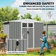 image 9 of Outsunny 8 x 4 ft Garden Storage Shed, Outdoor Metal Shed, Light Grey Grey | Light Grey