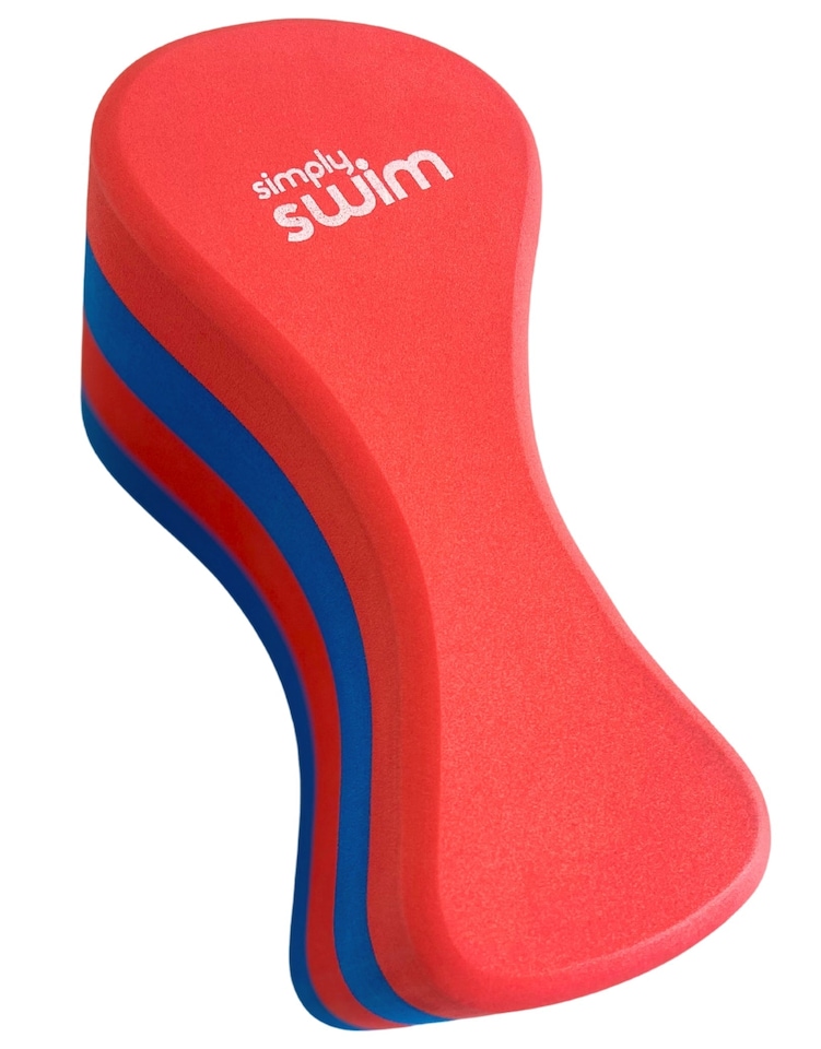 image 1 of Simply Swim Adult Pull Buoy - Blue/Red