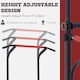 image 4 of HOMCOM Steel Multi-Use Exercise Power Tower Station Adjustable Height w/ Grips