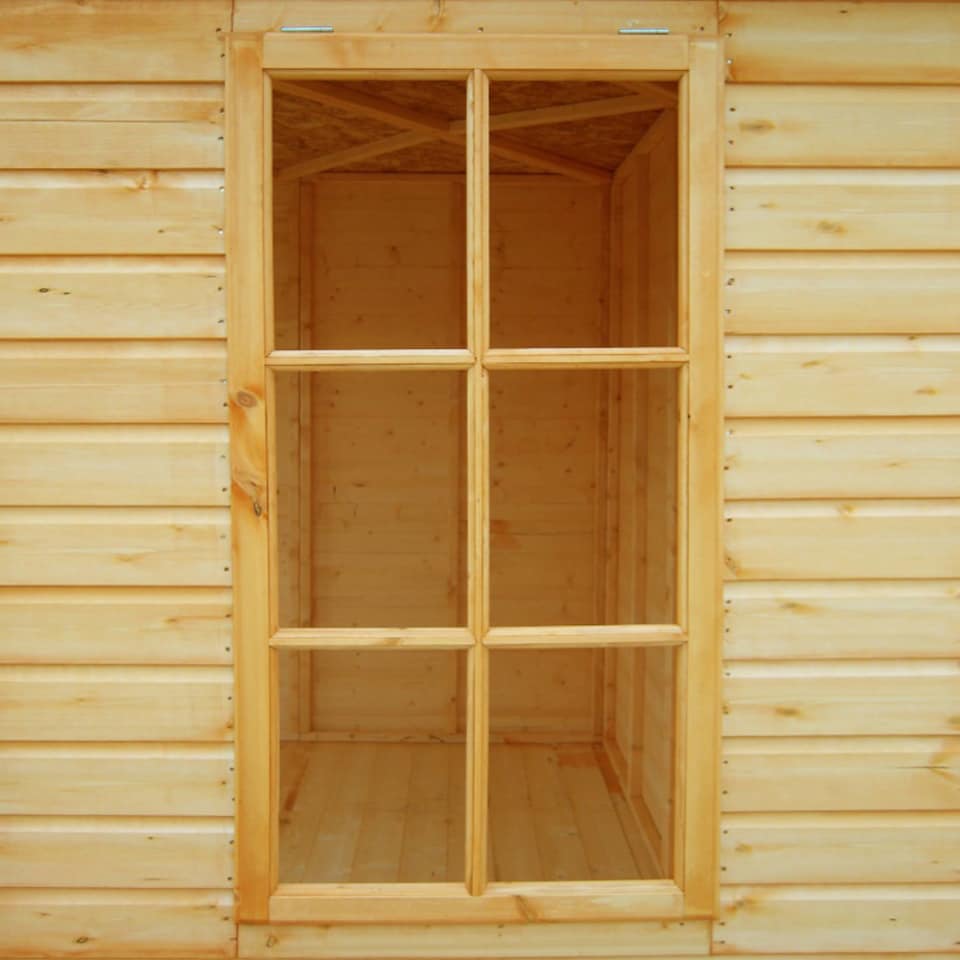 image 1 of Kensington 7 x 10 Feet Double Door with Large Opening Window Summerhouse | Brown
