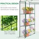 image 8 of Outsunny Walk In Greenhouse Garden Clear PVC Frame Shelves Reinforced Plant Grow