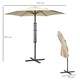 image 3 of Outsunny 3m Cantilever Parasol with Easy Lever, Patio Umbrella with Crank Handle, Cross Base and 6 Metal Ribs, Outdoor Sun Shades for Garden | Cream | Cream | 293 x 293 x 243H cm