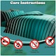 image 3 of VELVETIO Oscar Stripe Duvet Cover Set Reversible Polycotton Easy Care Beddings Blue | Teal | Double