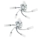 image 4 of ValueLights Claudia Pair of 5 Way Silver Ceiling Bar Light