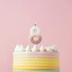 image 1 of Rose Gold Ombre Number '8' Celebration Candle