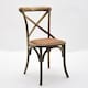 image 1 of French Cross Back Dining Chair - Elm Wood - L46 x W49 x H88 cm - Natural Brown
