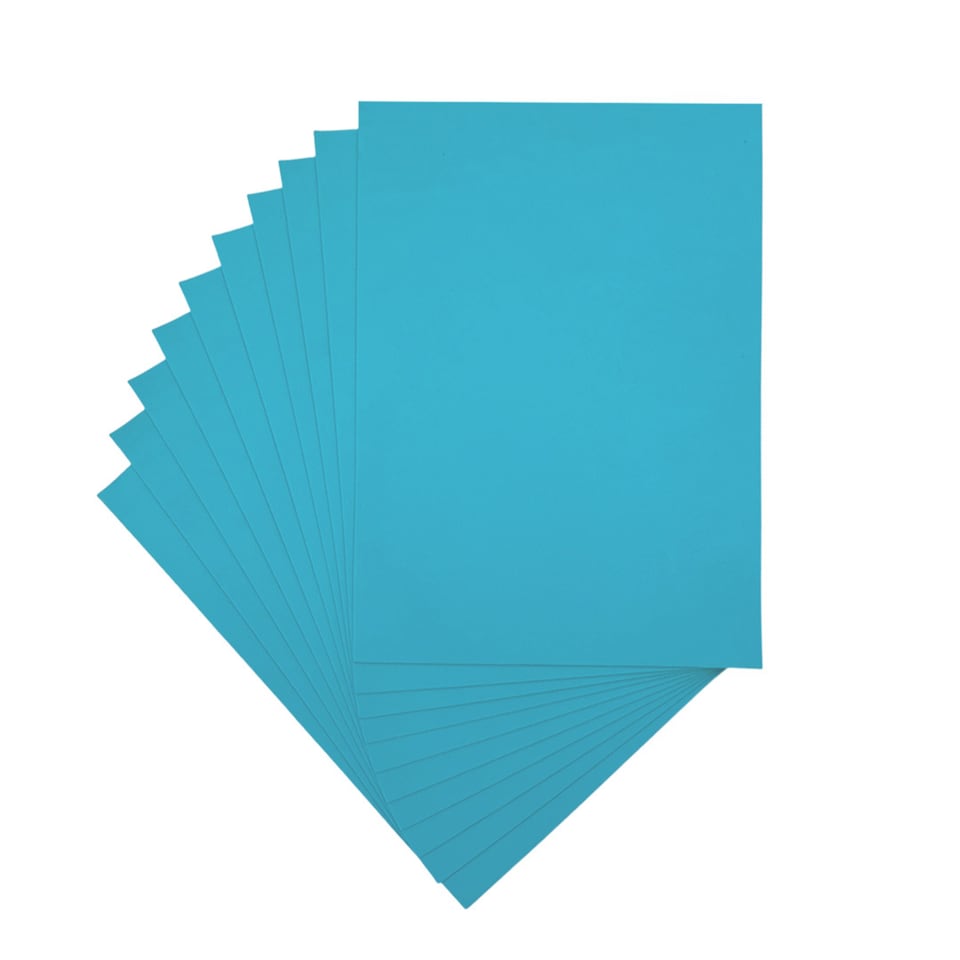 image 1 of Pack of 10 A4 Turquoise Coloured Eva Foam Sheets | Blue | Turquoise | A4