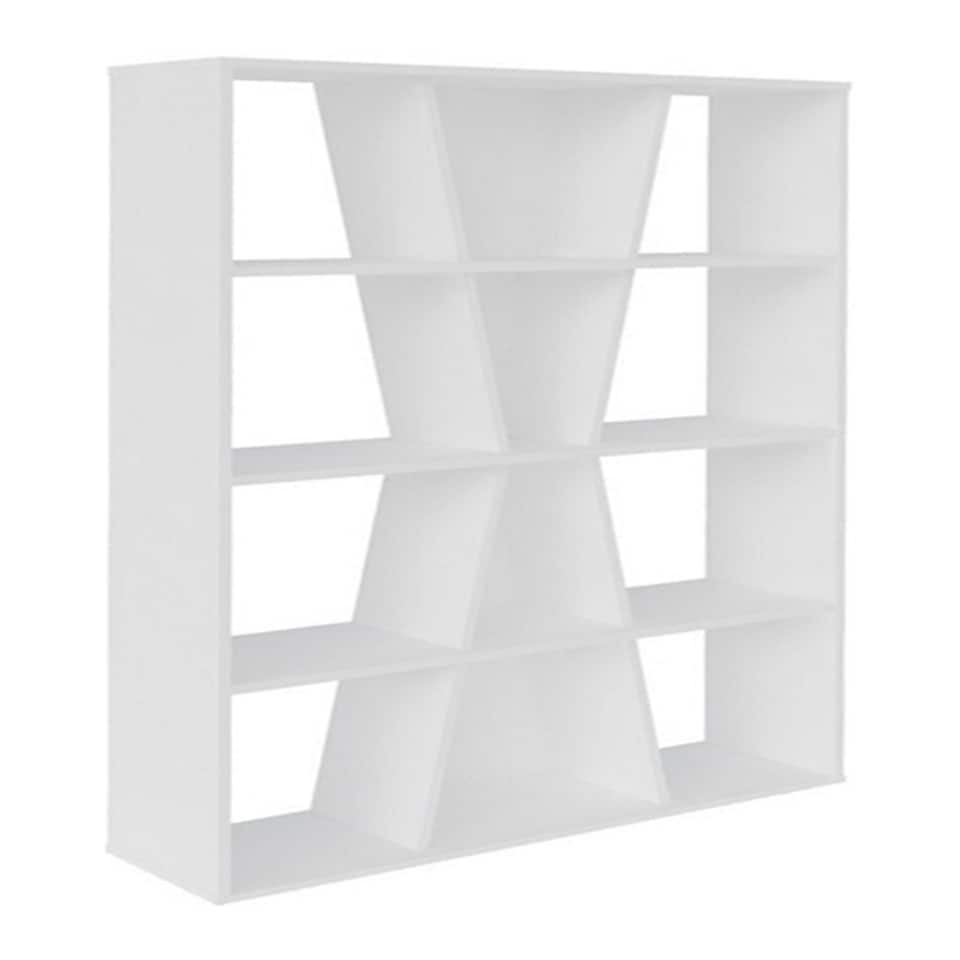 image 1 of Naples Medium Bookcase - L25 x W91 x H134.5 cm - White White