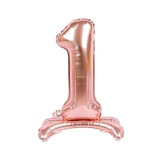 Realmax Standing Number 1 Foil Balloon - Rose Gold - One Size
