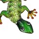 image 6 of Metallic Green Gecko Garden/Home Wall Art Ornament Gift With Hanging Hook