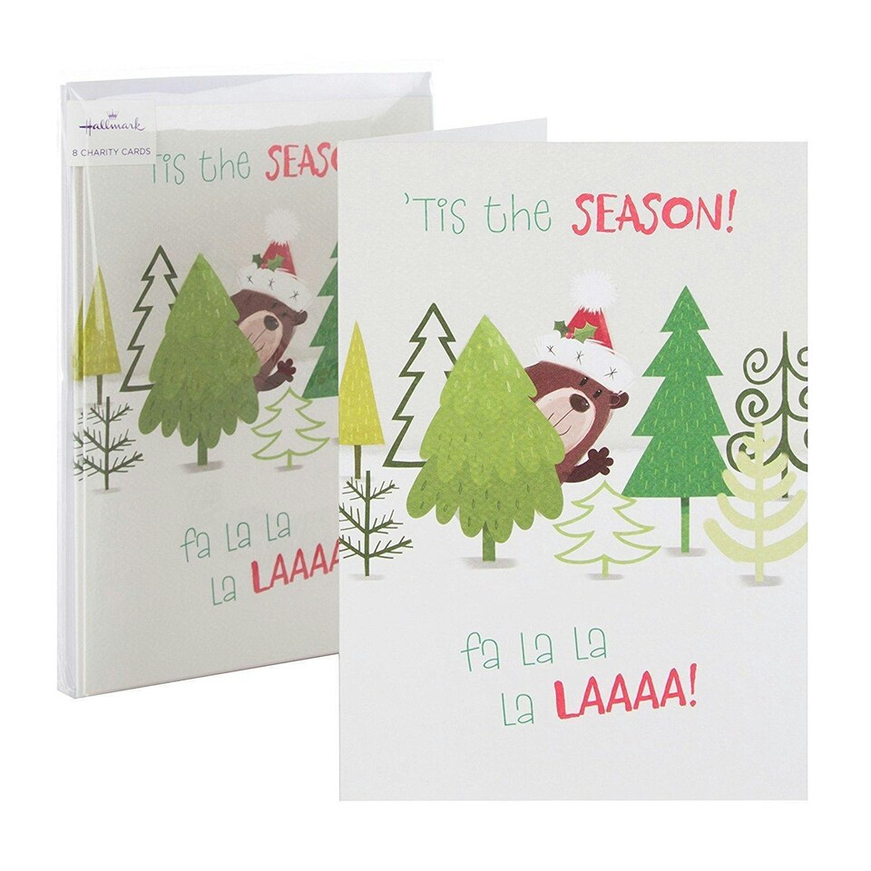 image 1 of Hallmark Christmas Charity Card Pack "Tis The Season" - Pack of 8